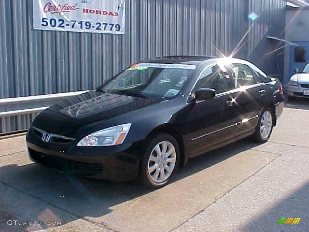 2006 Accord EX-L V6 Sedan - Nighthawk Black Pearl / Ivory photo #2