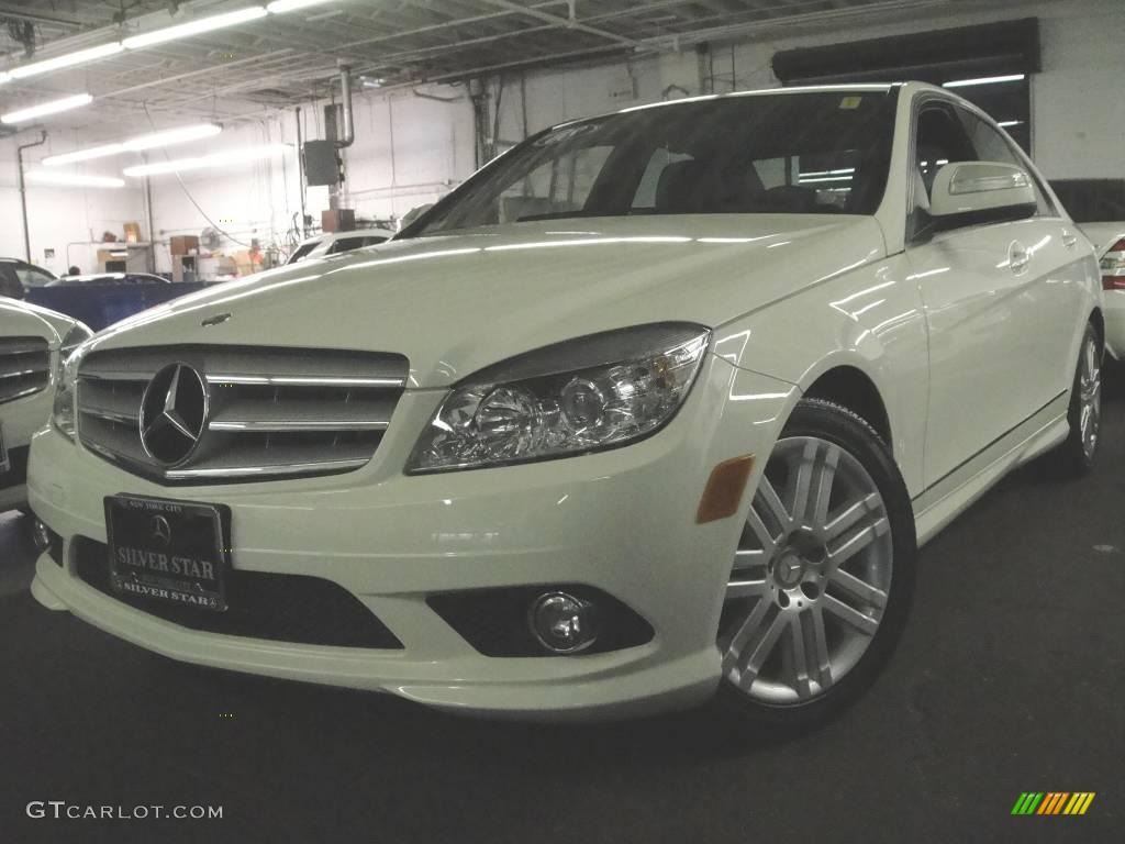 2008 C 300 4Matic Sport - Arctic White / Grey/Black photo #1