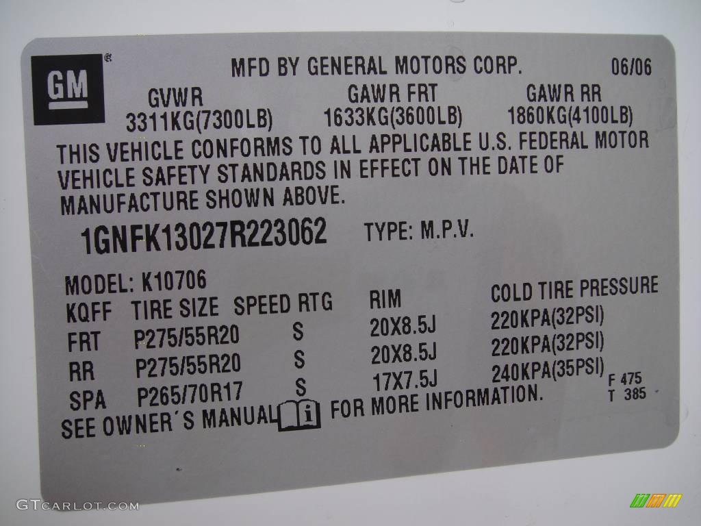 2007 Tahoe LT 4x4 - Summit White / Dark Titanium/Light Titanium photo #15