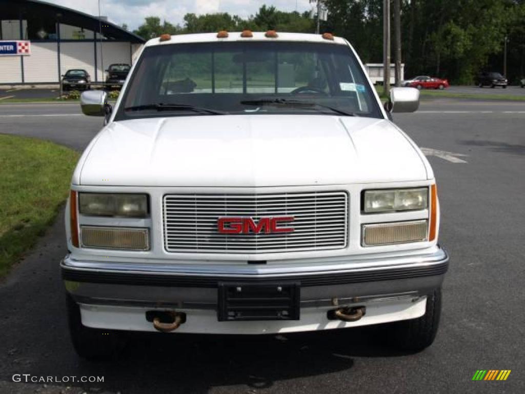 1991 C/K 3500 K3500 Extended Cab 4x4 Dually - White / Red photo #3