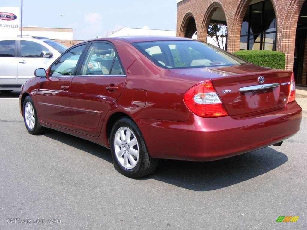 2004 Camry XLE V6 - Salsa Red Pearl / Stone photo #4