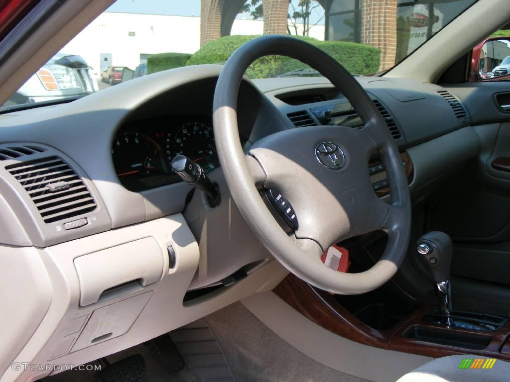 2004 Camry XLE V6 - Salsa Red Pearl / Stone photo #5