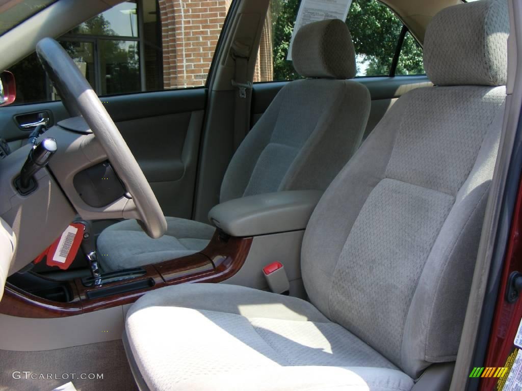 2004 Camry XLE V6 - Salsa Red Pearl / Stone photo #6