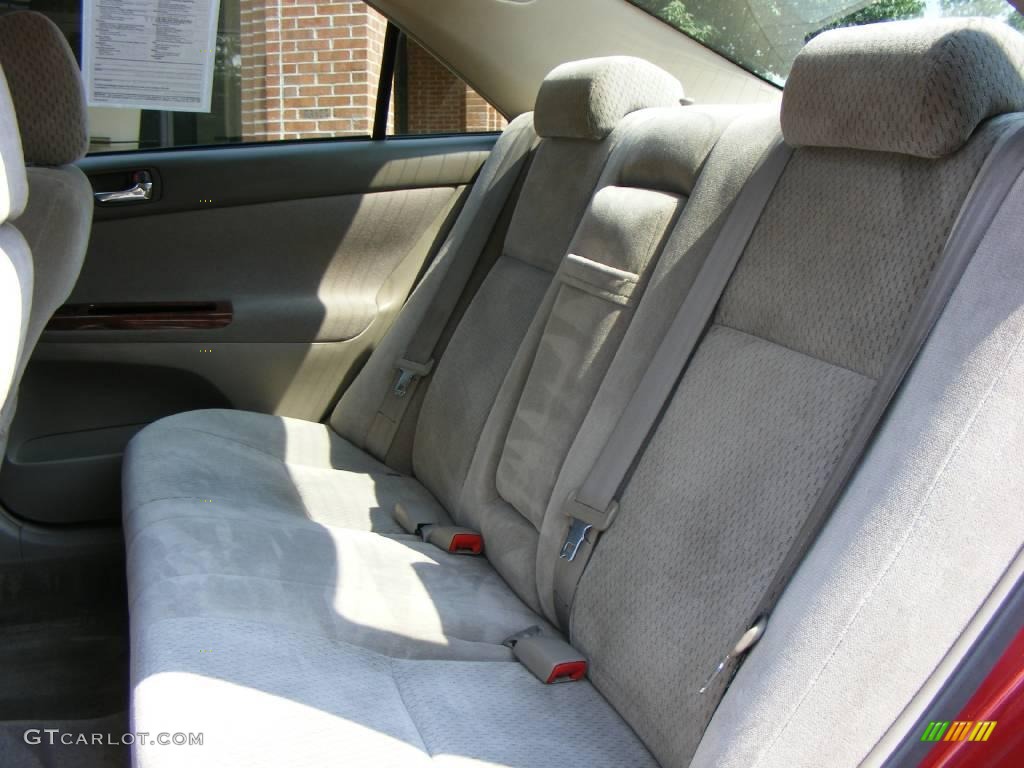 2004 Camry XLE V6 - Salsa Red Pearl / Stone photo #7