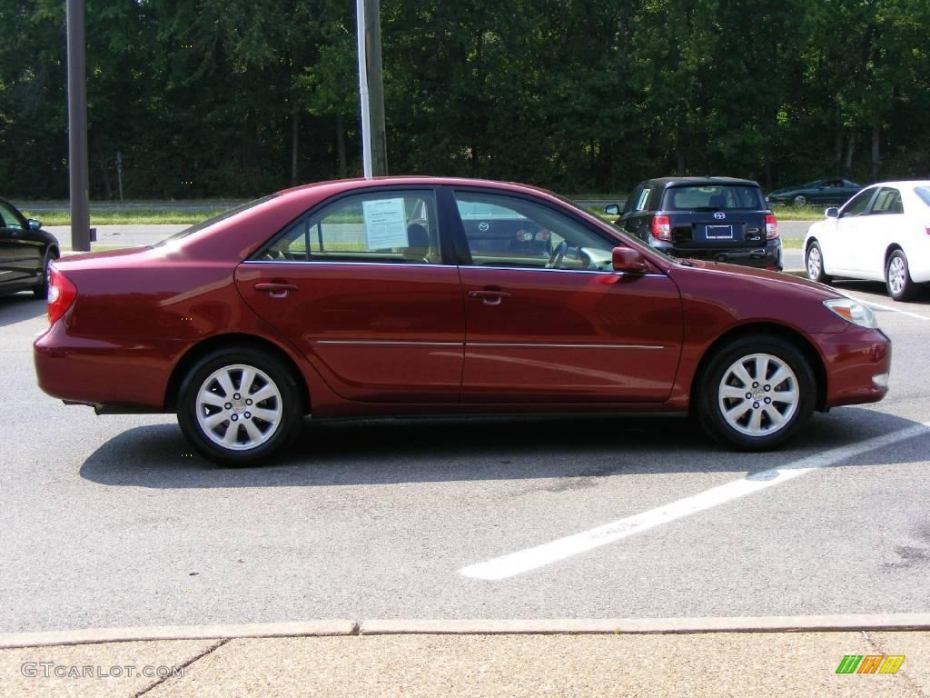 2004 Camry XLE V6 - Salsa Red Pearl / Stone photo #17