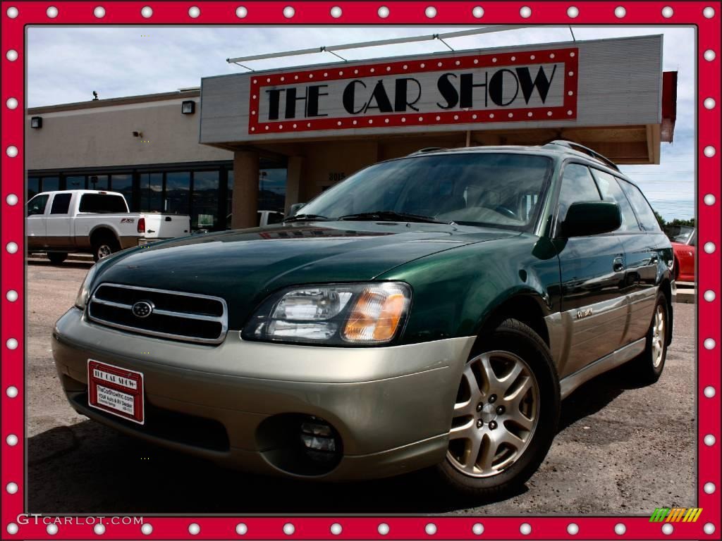 2000 Outback Limited Wagon - Timberline Green Pearl / Beige photo #1