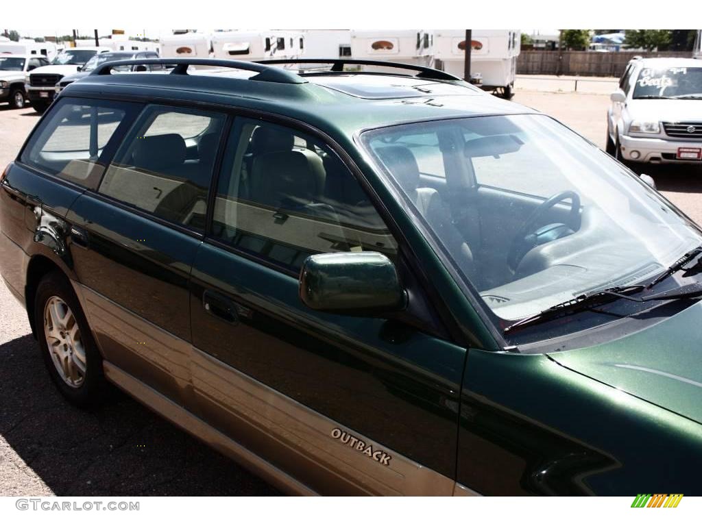 2000 Outback Limited Wagon - Timberline Green Pearl / Beige photo #18