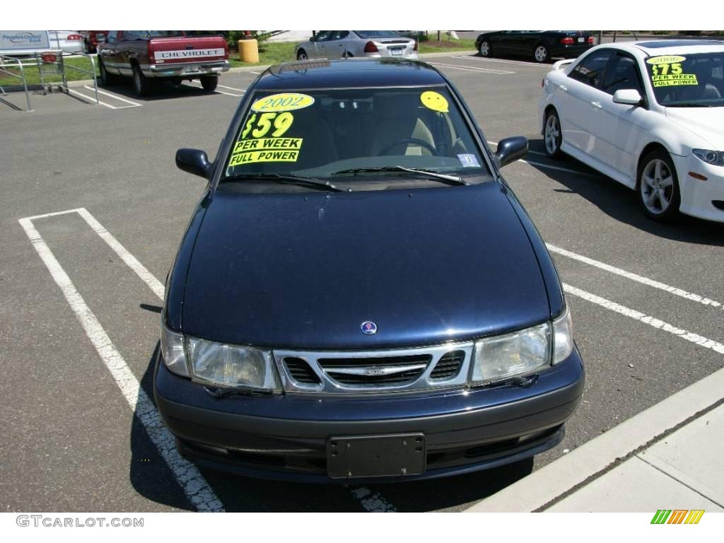 2002 9-3 SE Sedan - Midnight Blue Metallic / Sand Beige photo #2