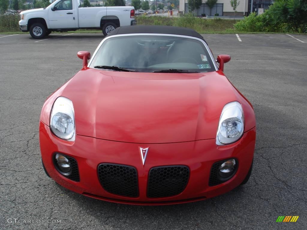 2009 Solstice GXP Roadster - Aggressive Red / Ebony/Red Stitching photo #17