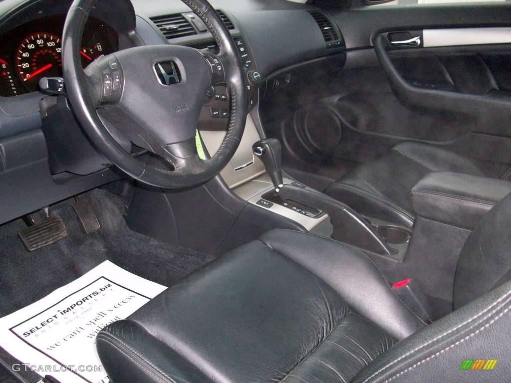2005 Accord EX V6 Coupe - Satin Silver Metallic / Black photo #12