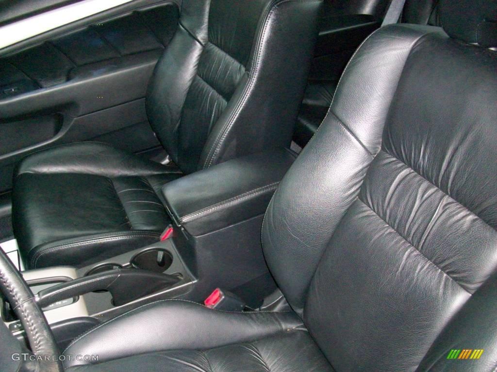 2005 Accord EX V6 Coupe - Satin Silver Metallic / Black photo #13