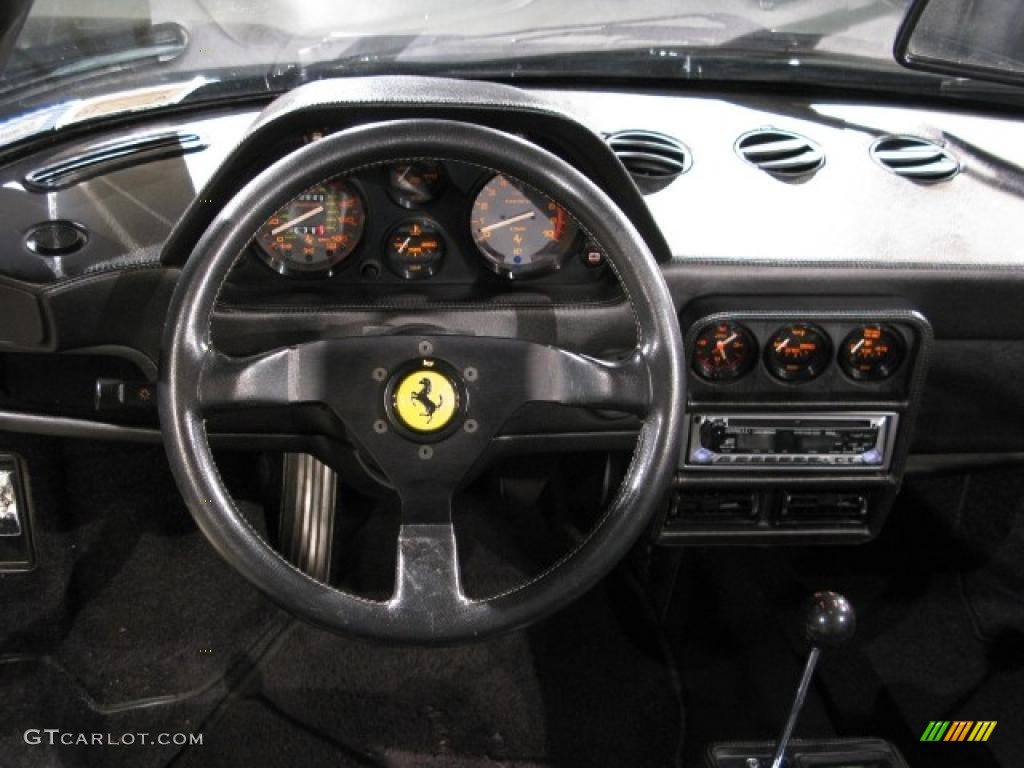 1989 Ferrari 328 GTS Black Steering Wheel Photo #16139488