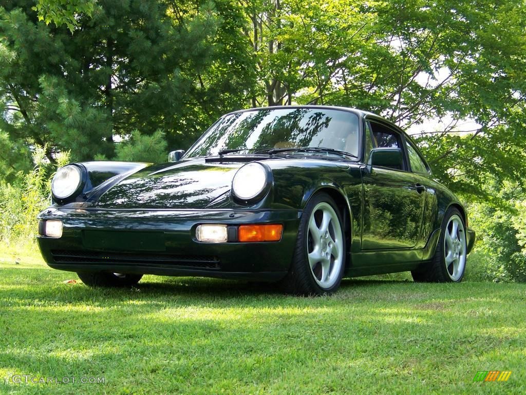 1989 911 Carrera 4 Coupe - Forest Green Metallic / Cashmere Beige photo #1