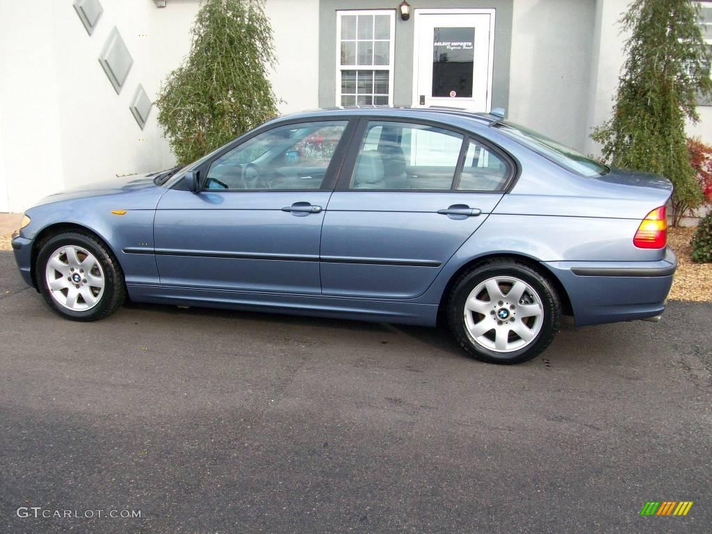 2005 3 Series 325i Sedan - Steel Blue Metallic / Grey photo #4