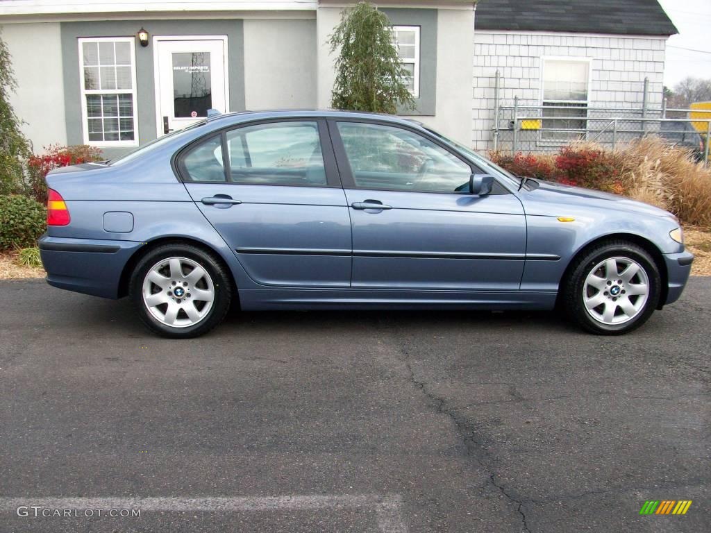 2005 3 Series 325i Sedan - Steel Blue Metallic / Grey photo #8