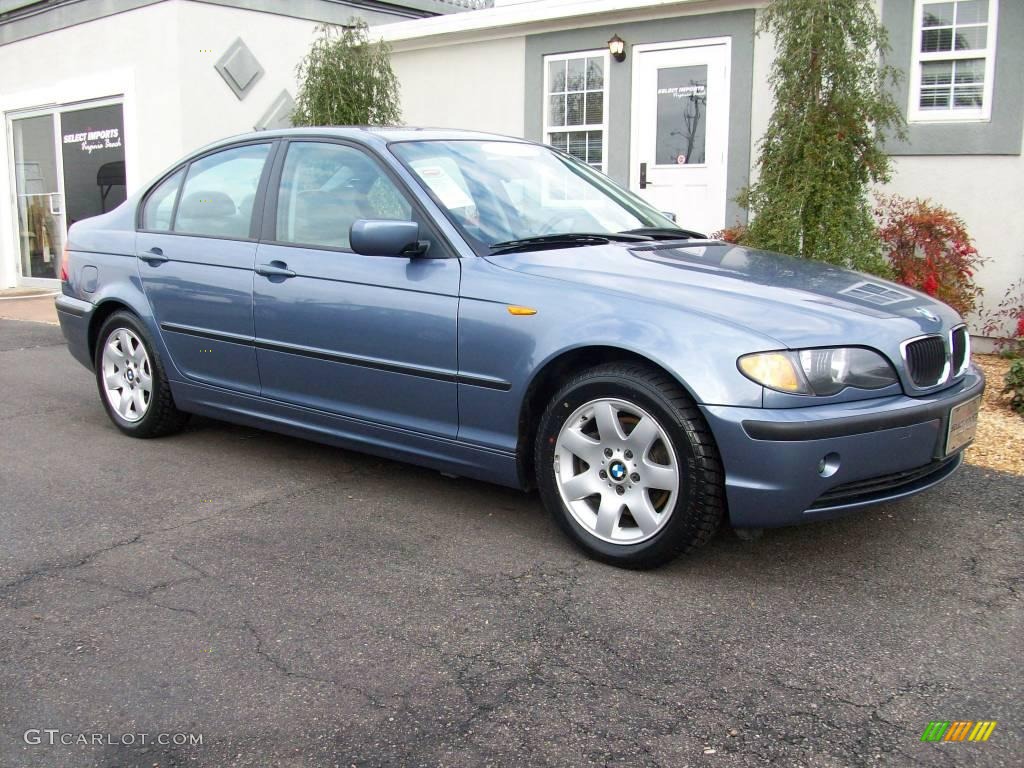 2005 3 Series 325i Sedan - Steel Blue Metallic / Grey photo #9