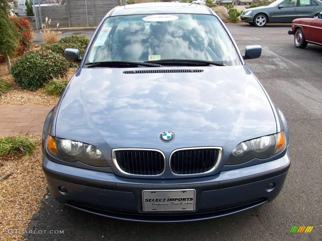 2005 3 Series 325i Sedan - Steel Blue Metallic / Grey photo #10