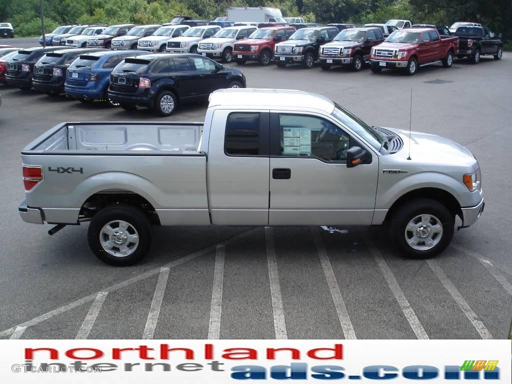 2010 F150 XLT SuperCab 4x4 - Ingot Silver Metallic / Medium Stone photo #5