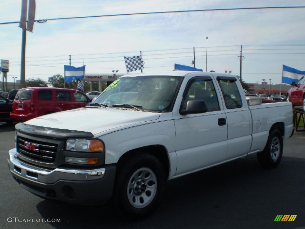 2005 Sierra 1500 Extended Cab - Summit White / Pewter photo #3
