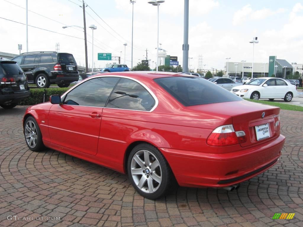 2003 3 Series 325i Coupe - Electric Red / Natural Brown photo #5