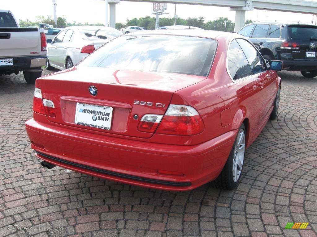 2003 3 Series 325i Coupe - Electric Red / Natural Brown photo #8