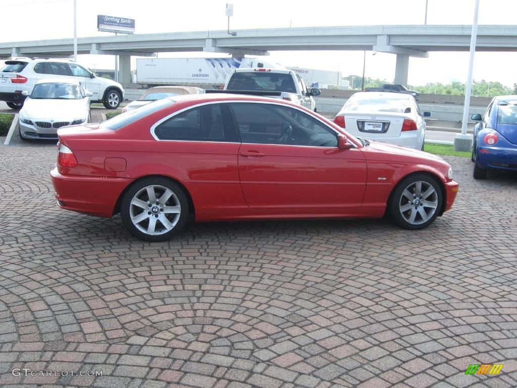 2003 3 Series 325i Coupe - Electric Red / Natural Brown photo #10