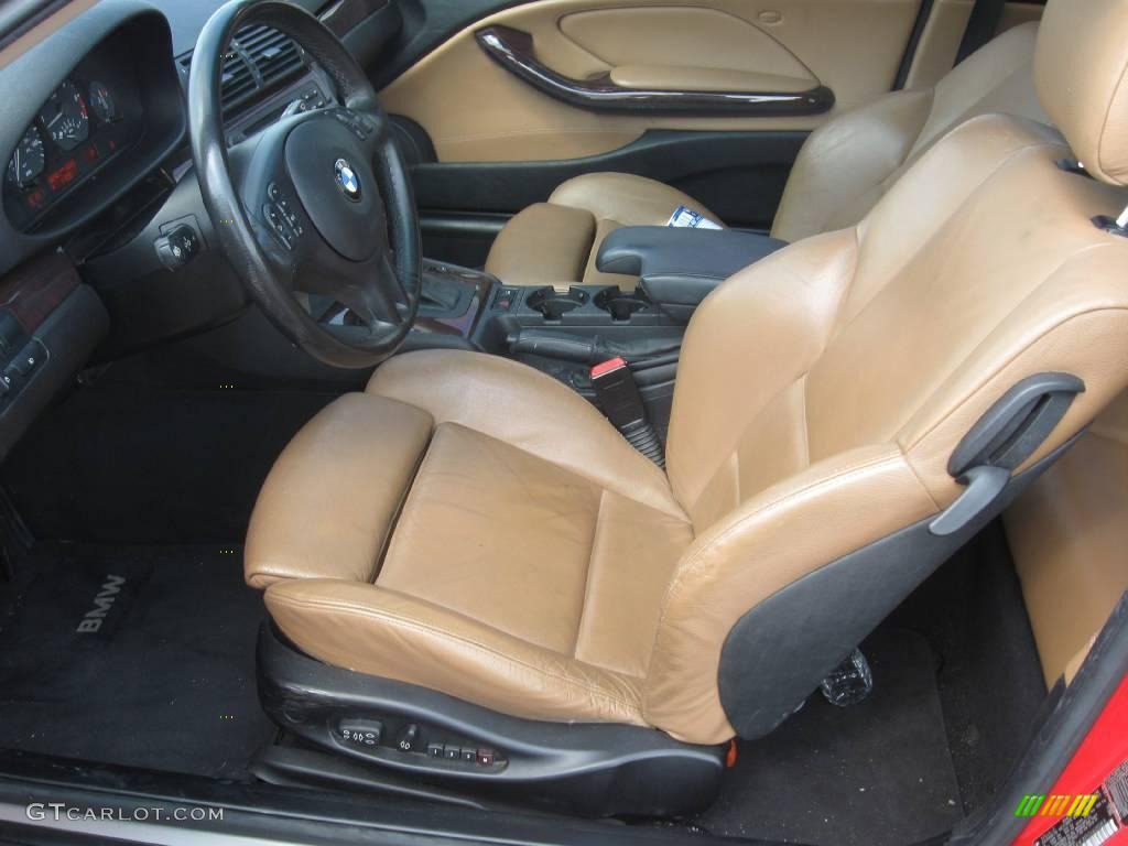 2003 3 Series 325i Coupe - Electric Red / Natural Brown photo #14