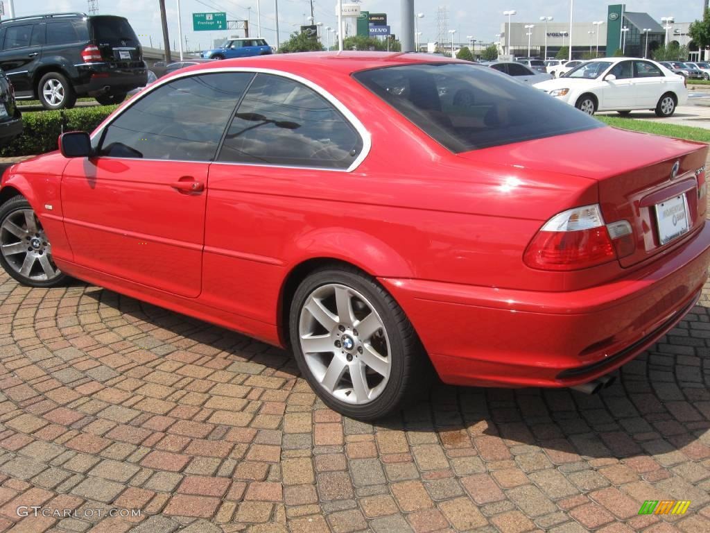 2003 3 Series 325i Coupe - Electric Red / Natural Brown photo #29