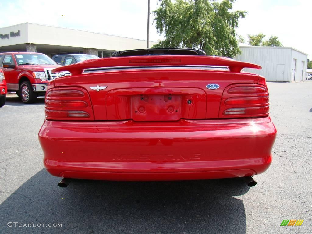 1994 Mustang Indianapolis 500 Pace Car Cobra Convertible - Rio Red / Saddle photo #4