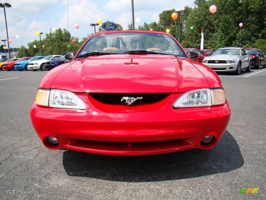 1994 Mustang Indianapolis 500 Pace Car Cobra Convertible - Rio Red / Saddle photo #7