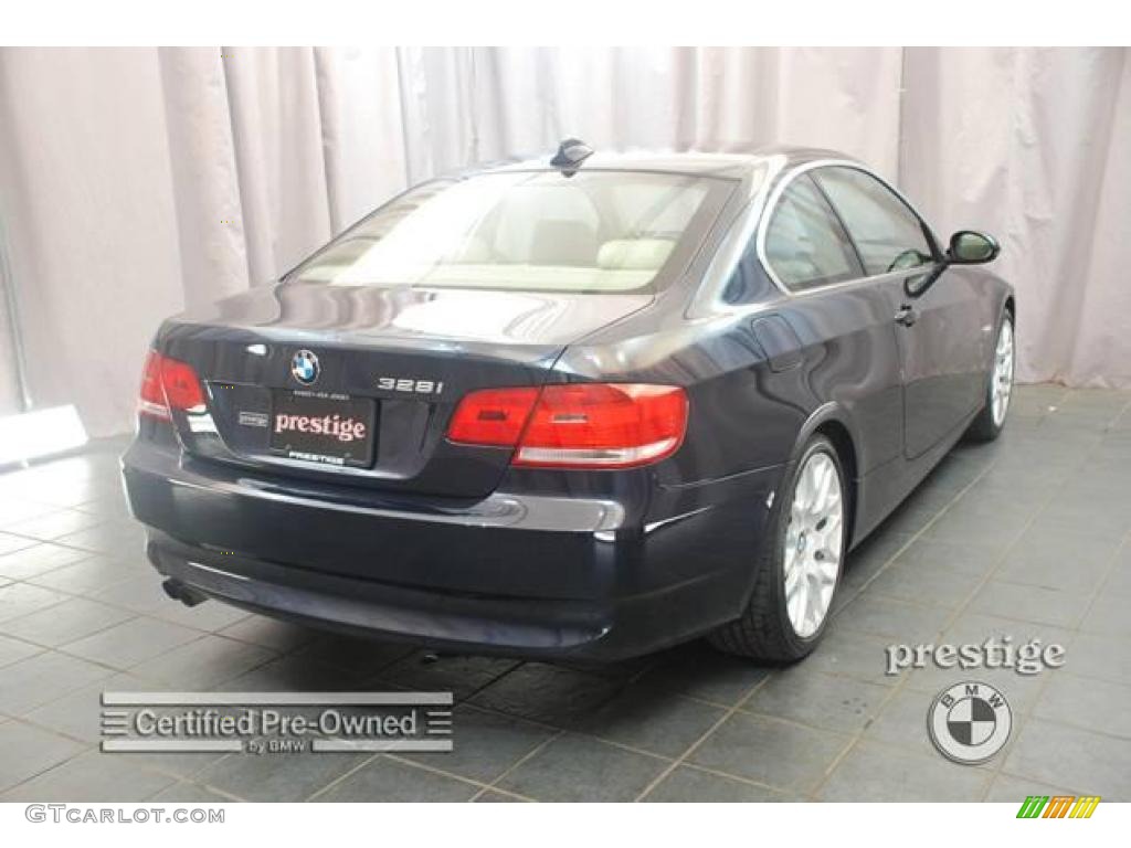 2007 3 Series 328i Coupe - Monaco Blue Metallic / Beige photo #4