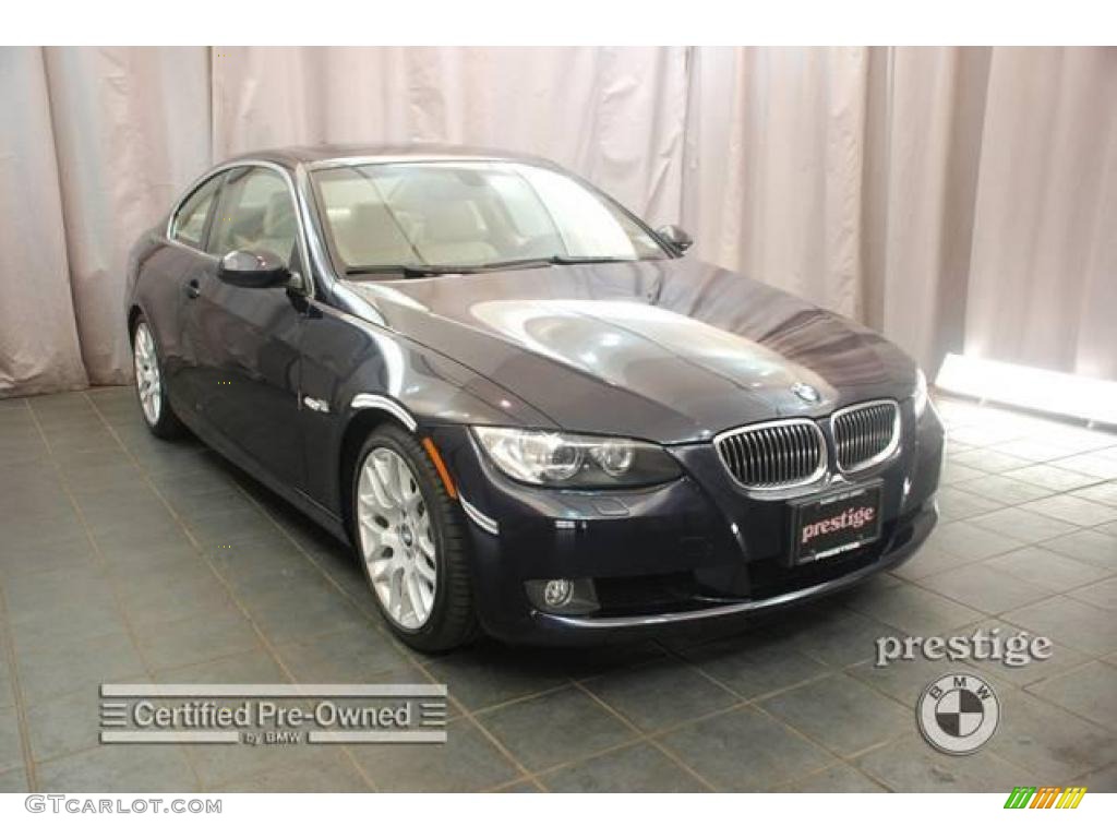 2007 3 Series 328i Coupe - Monaco Blue Metallic / Beige photo #6