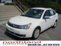 2010 White Suede Ford Focus SEL Sedan  photo #2