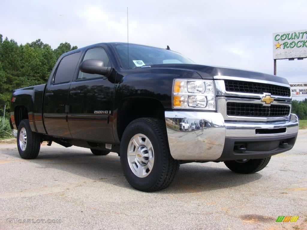 2009 Silverado 2500HD LT Crew Cab 4x4 - Black / Ebony photo #4