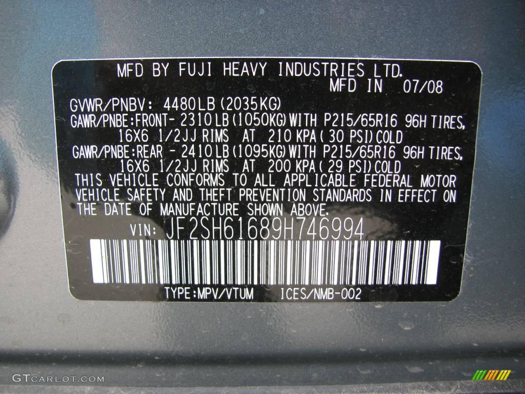 2009 Forester 2.5 X - Sage Green Metallic / Platinum photo #9