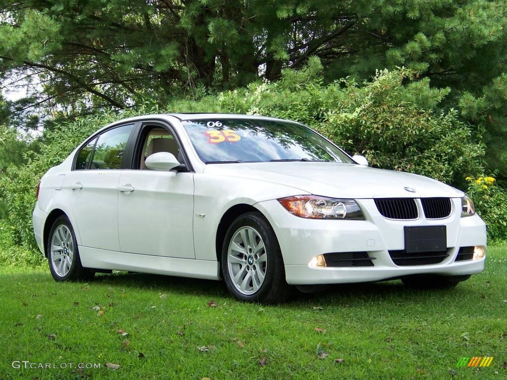 2006 3 Series 325i Sedan - Alpine White / Beige photo #3