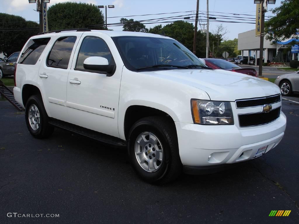 2007 Tahoe LT 4x4 - Summit White / Ebony photo #2