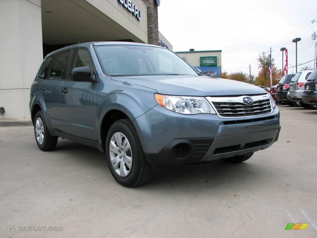 2009 Forester 2.5 X - Sage Green Metallic / Platinum photo #1
