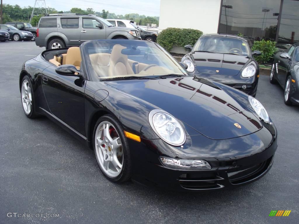 2007 911 Carrera S Cabriolet - Black / Sand Beige photo #4