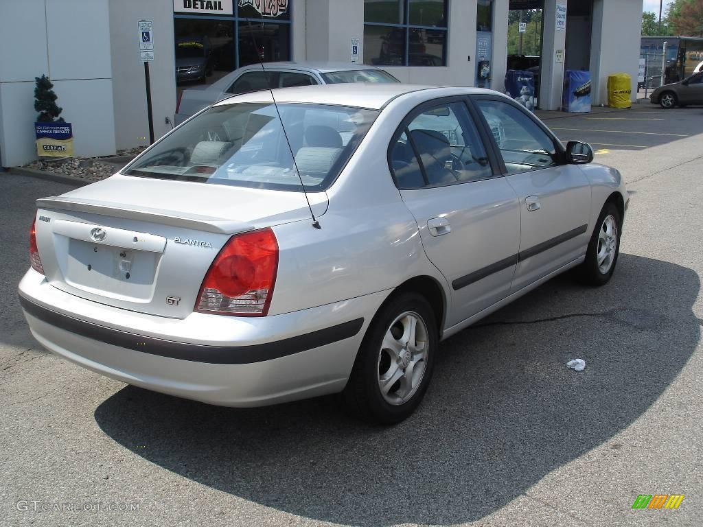 2004 Elantra GT Sedan - Sterling Silver / Gray photo #2