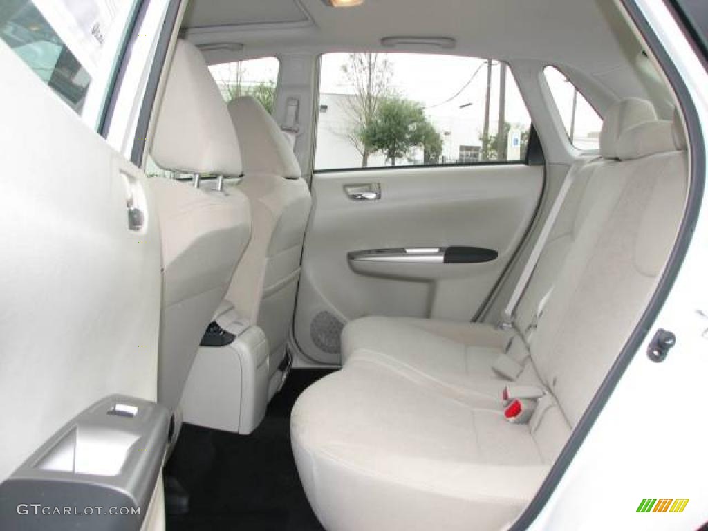 2009 Impreza 2.5i Premium Sedan - Satin White Pearl / Ivory photo #6