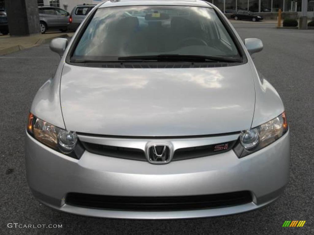 2007 Civic Si Sedan - Alabaster Silver Metallic / Black photo #3