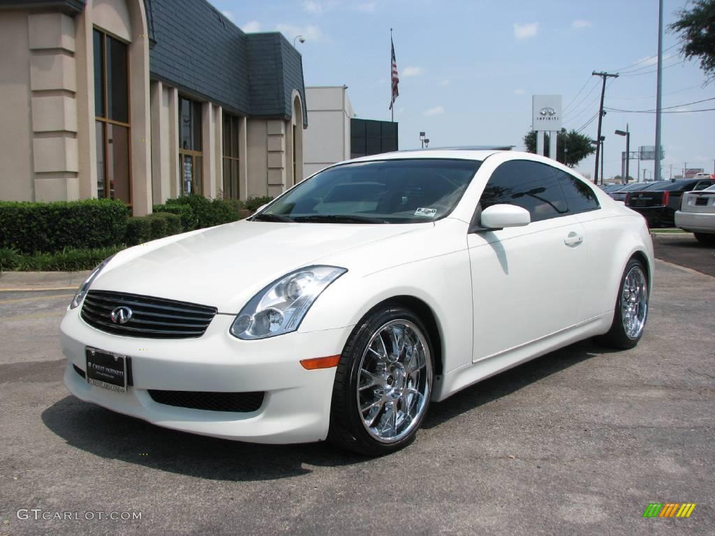 2006 G 35 Coupe - Ivory White Pearl / Wheat photo #3