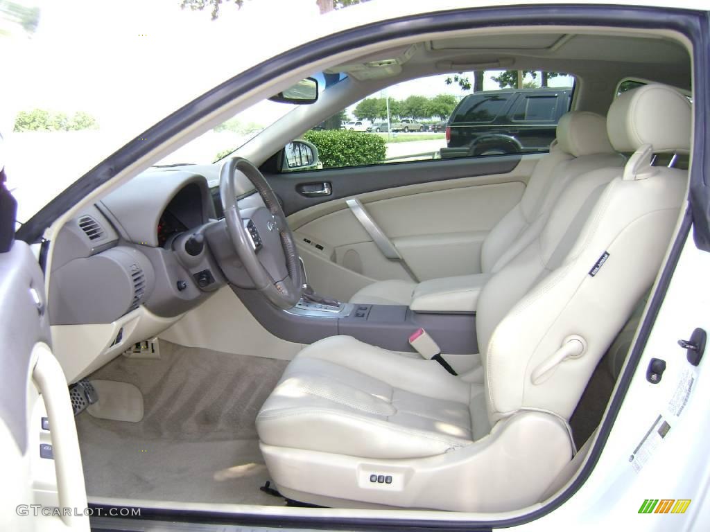 2006 G 35 Coupe - Ivory White Pearl / Wheat photo #8