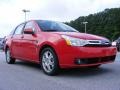 2008 Vermillion Red Ford Focus SES Sedan  photo #4