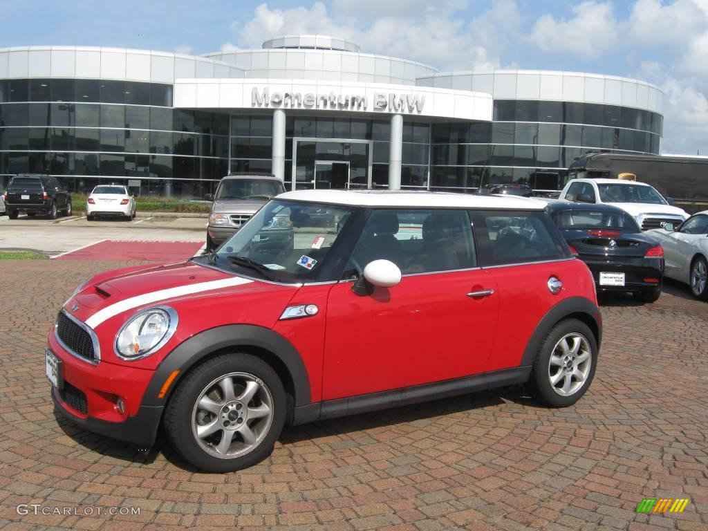 2008 Cooper S Hardtop - Chili Red / Checkered Carbon Black/Black photo #1