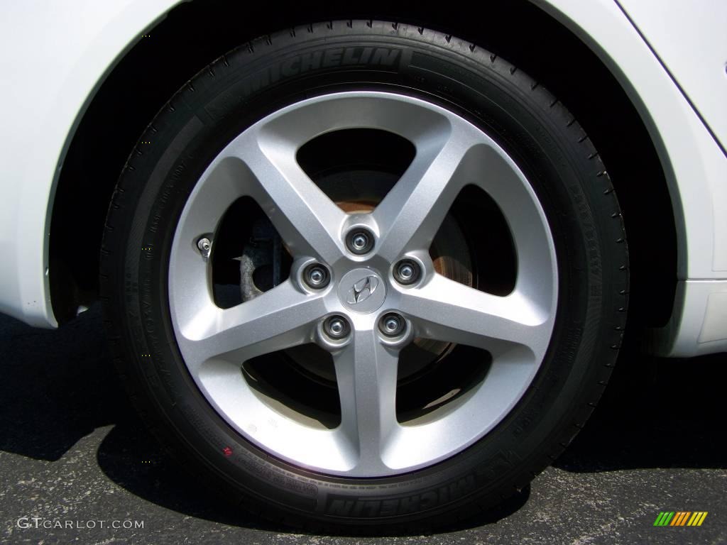 2008 Sonata Limited V6 - Powder White Pearl / Beige photo #8