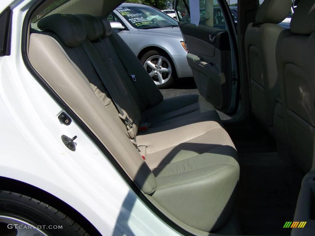 2008 Sonata Limited V6 - Powder White Pearl / Beige photo #11