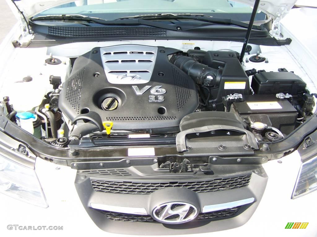2008 Sonata Limited V6 - Powder White Pearl / Beige photo #15