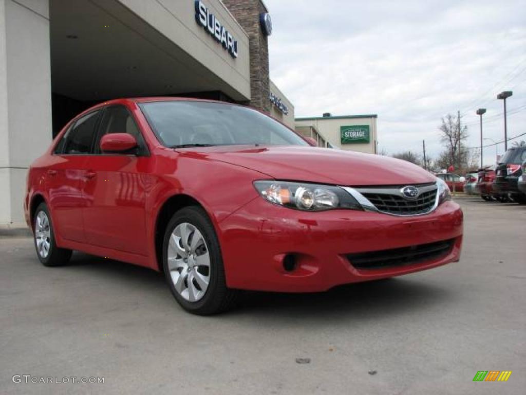 2009 Impreza 2.5i Sedan - Lightning Red / Carbon Black photo #1